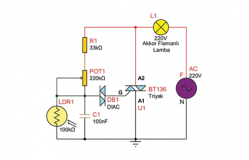 ‏‏‏‏‏‏‏‏Işık (LDR) Kontrollü Dimmer Uygulaması